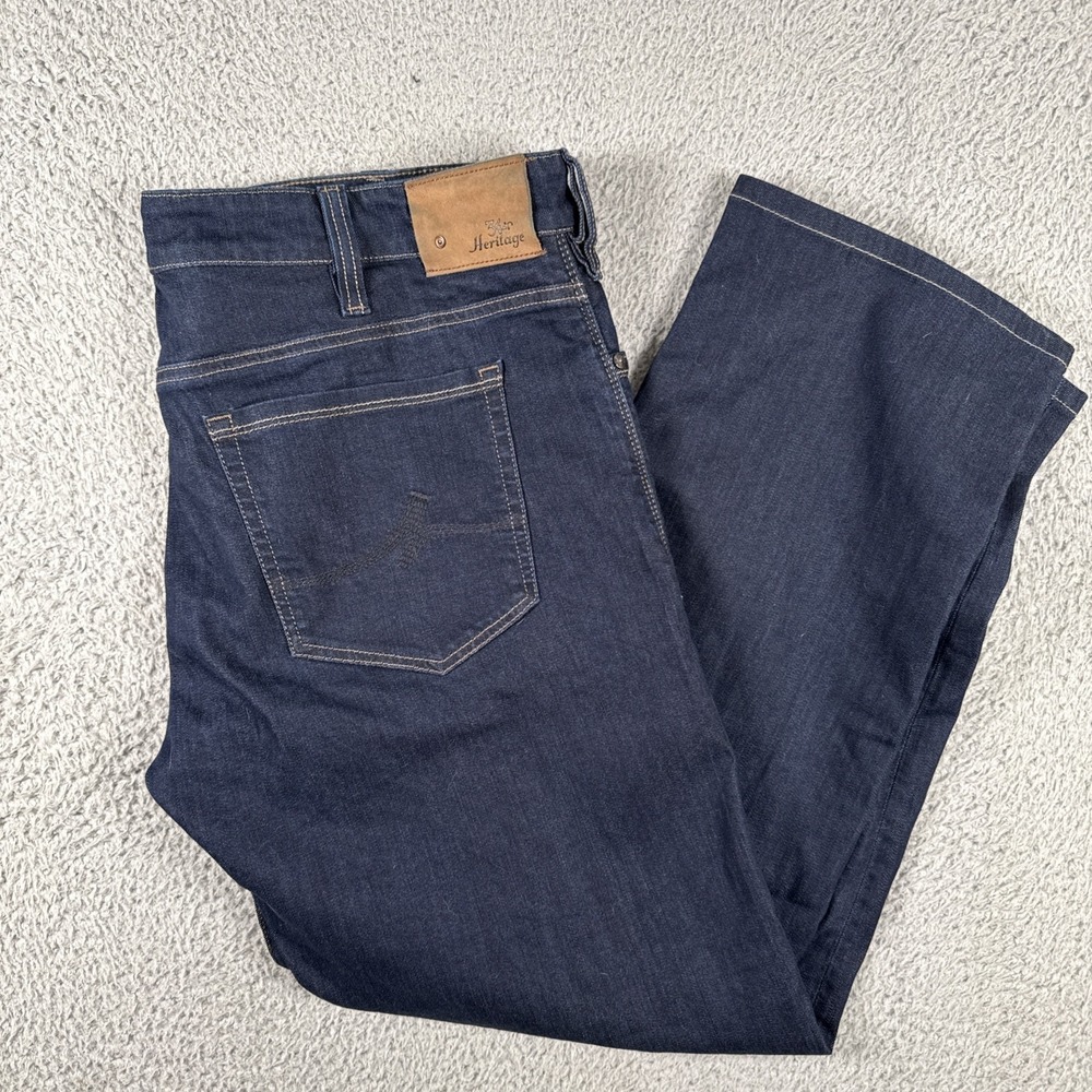34 Heritage Jeans Mens 38X34 (40x29) Courage Mid Rise Straight Dark Wash Denim